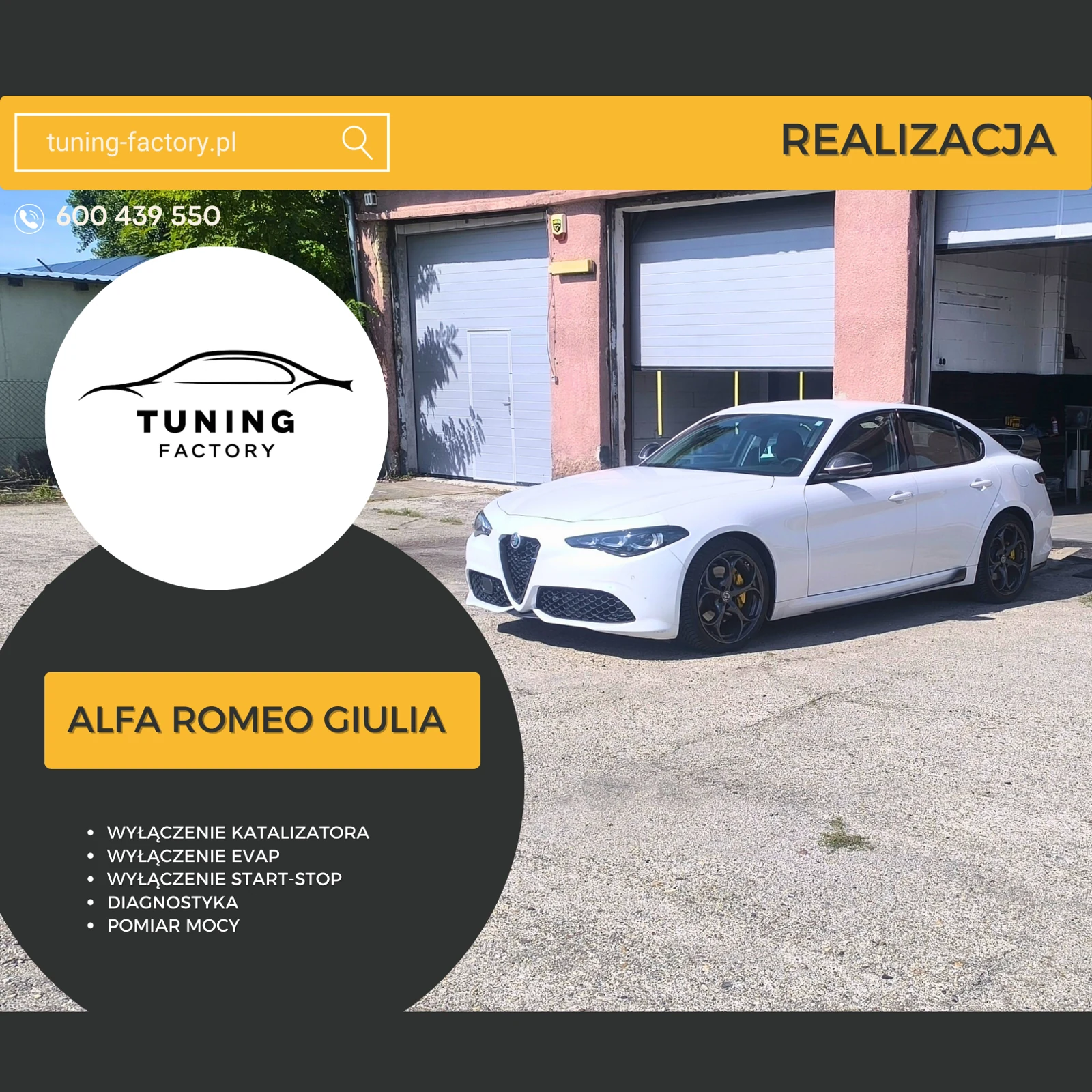 Alfa Romeo Giulia 2.0 280 KM – Tuning i Diagnostyka — dokumentacja 1